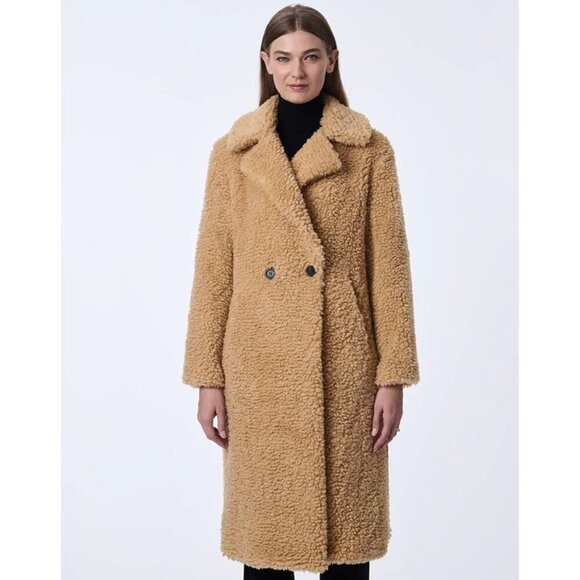BERNARDO Call Me Cozy Vegan Fur Coat in Ginger Root Size Medium - Picture 10 of 12